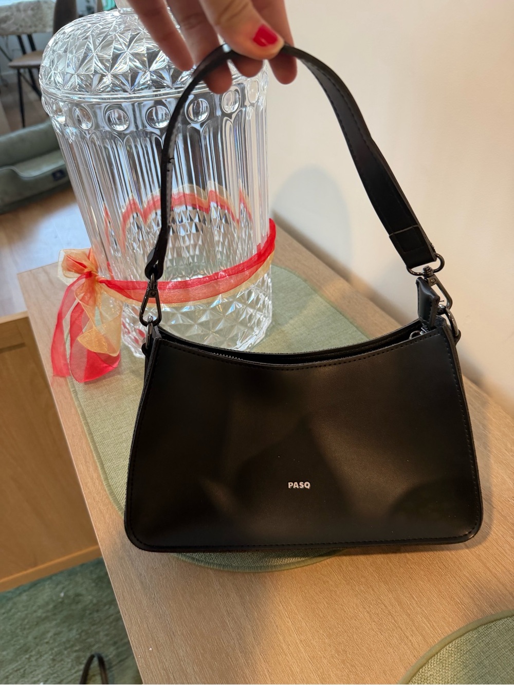 ASOS Black Shoulder Bag with Top Handle